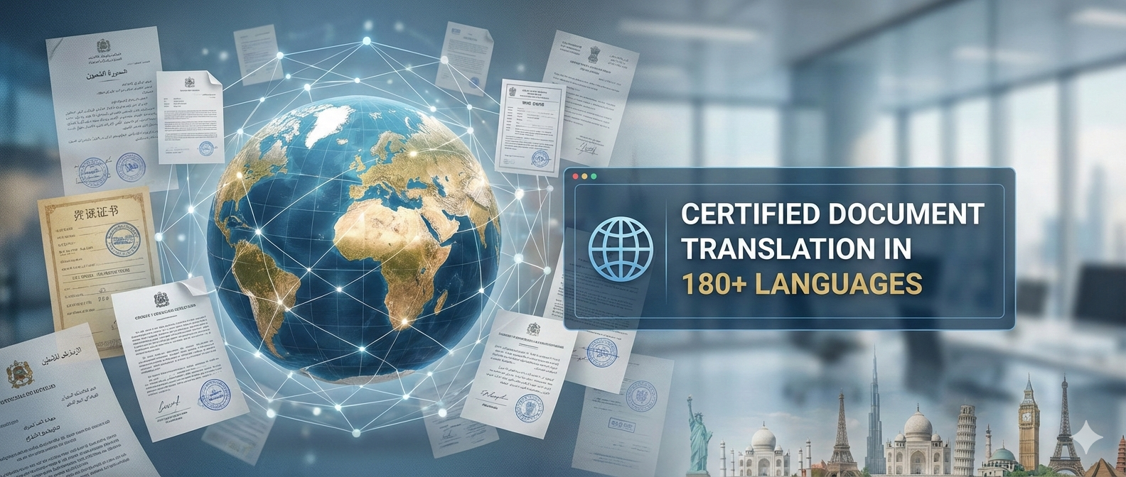 Certified Document Translation 180 Languages