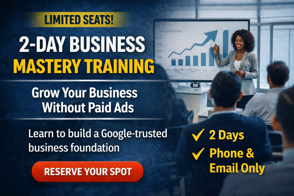 2 Day Business Mastery Training