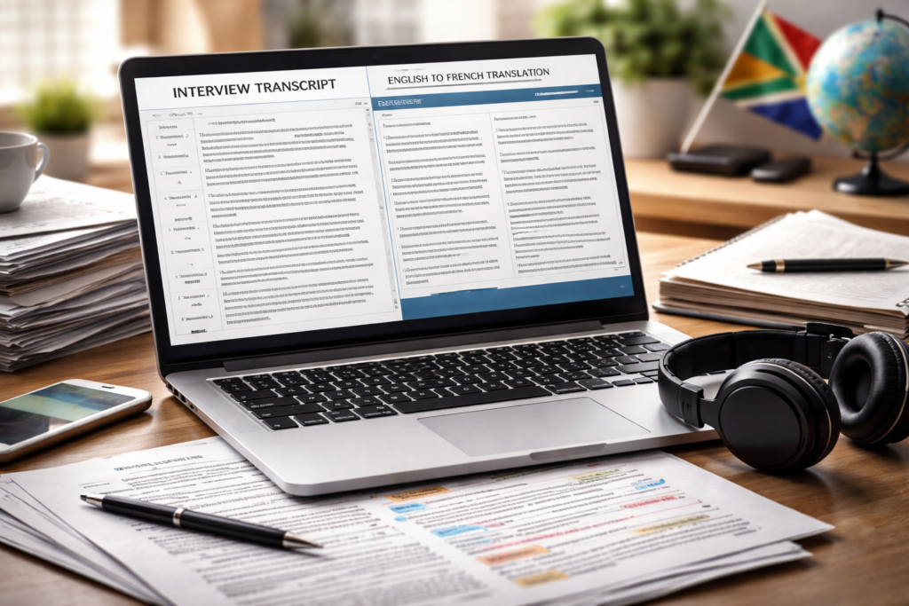 Professional Transcription And Translation Workspace